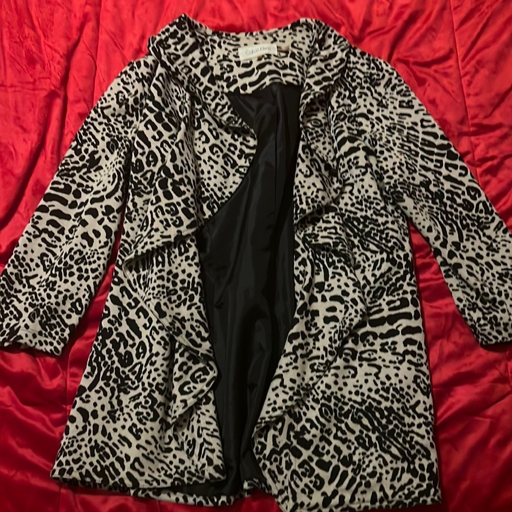 Calvin Klein Leopard Print Cardigan